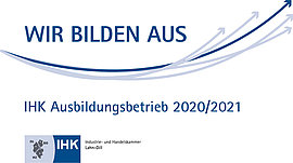 Wir bilden aus IHK Ausbildungsbetrieb 2020/2021 Logo